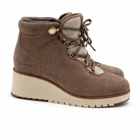 Cole Haan Women's GrandExplore Waterproof Wedge Hiking Boots Size 6.5B - Picture 2 of 15